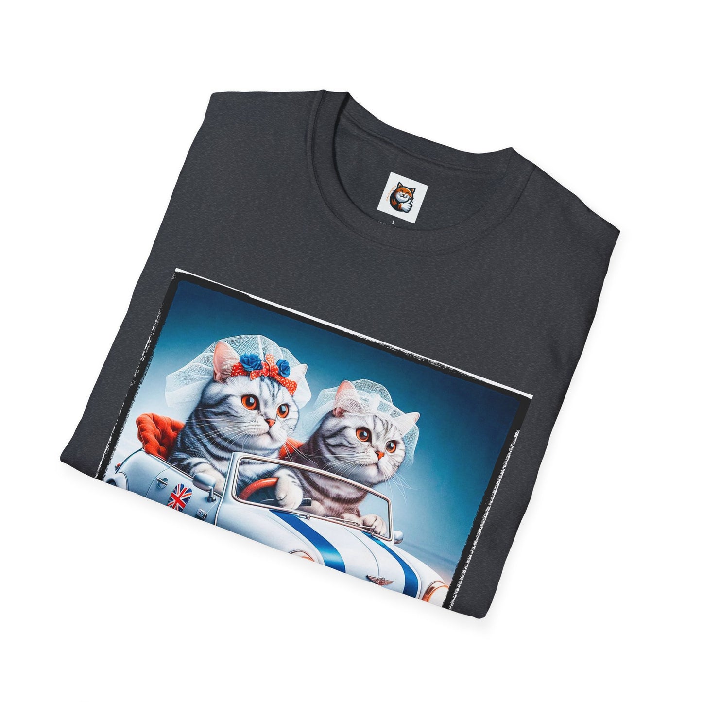 Wacky American Shorthair driving Softstyle T-Shirt