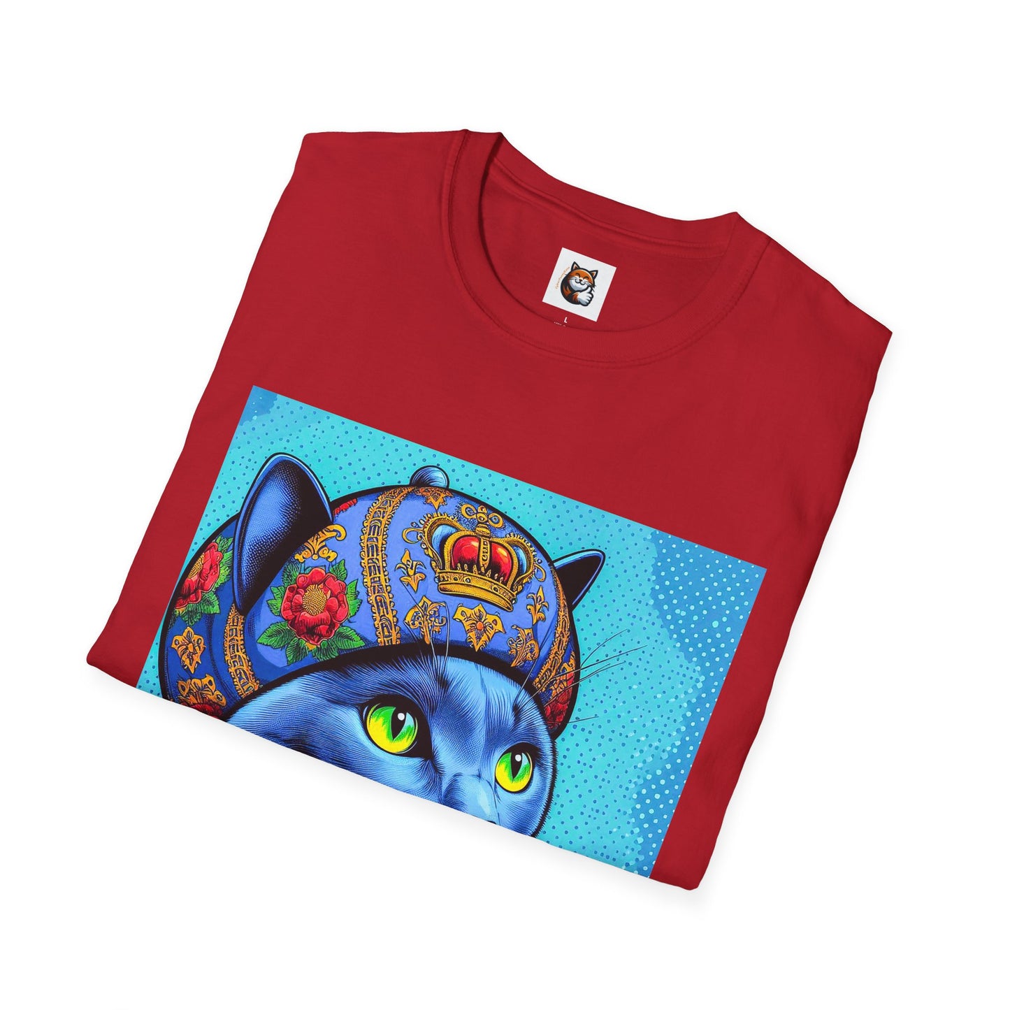 Russian Blue Cat Unisex Softstyle T-Shirt