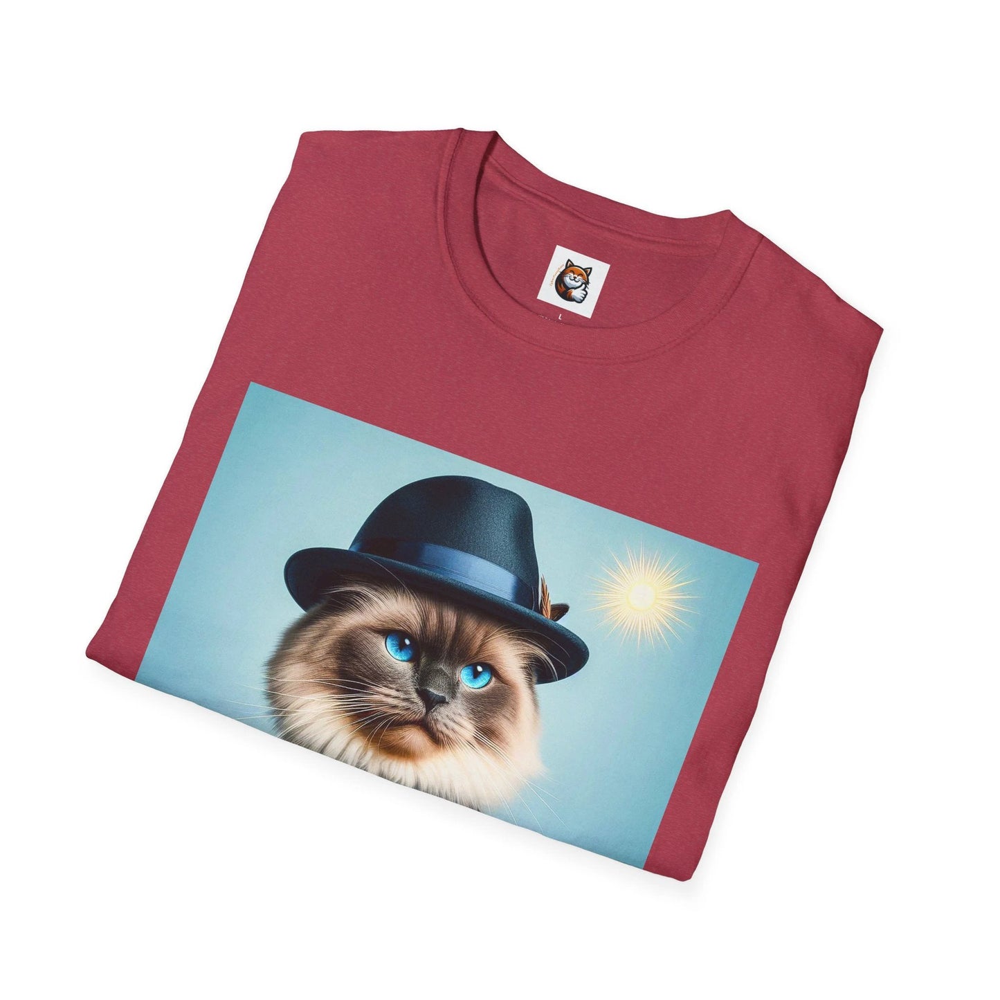 British Shorthair hat amd tie Softstyle T-Shirt by Printify