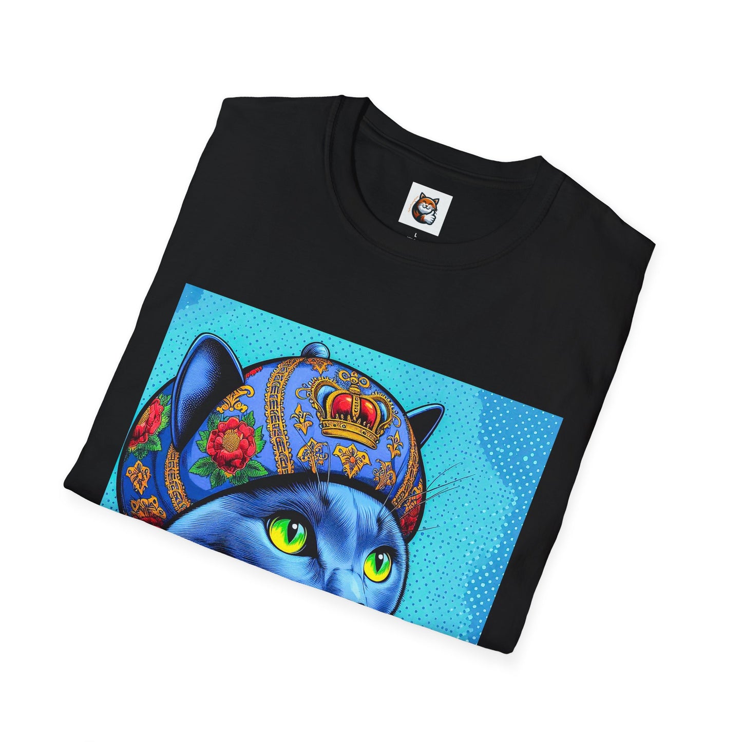 Russian Blue Cat Unisex Softstyle T-Shirt