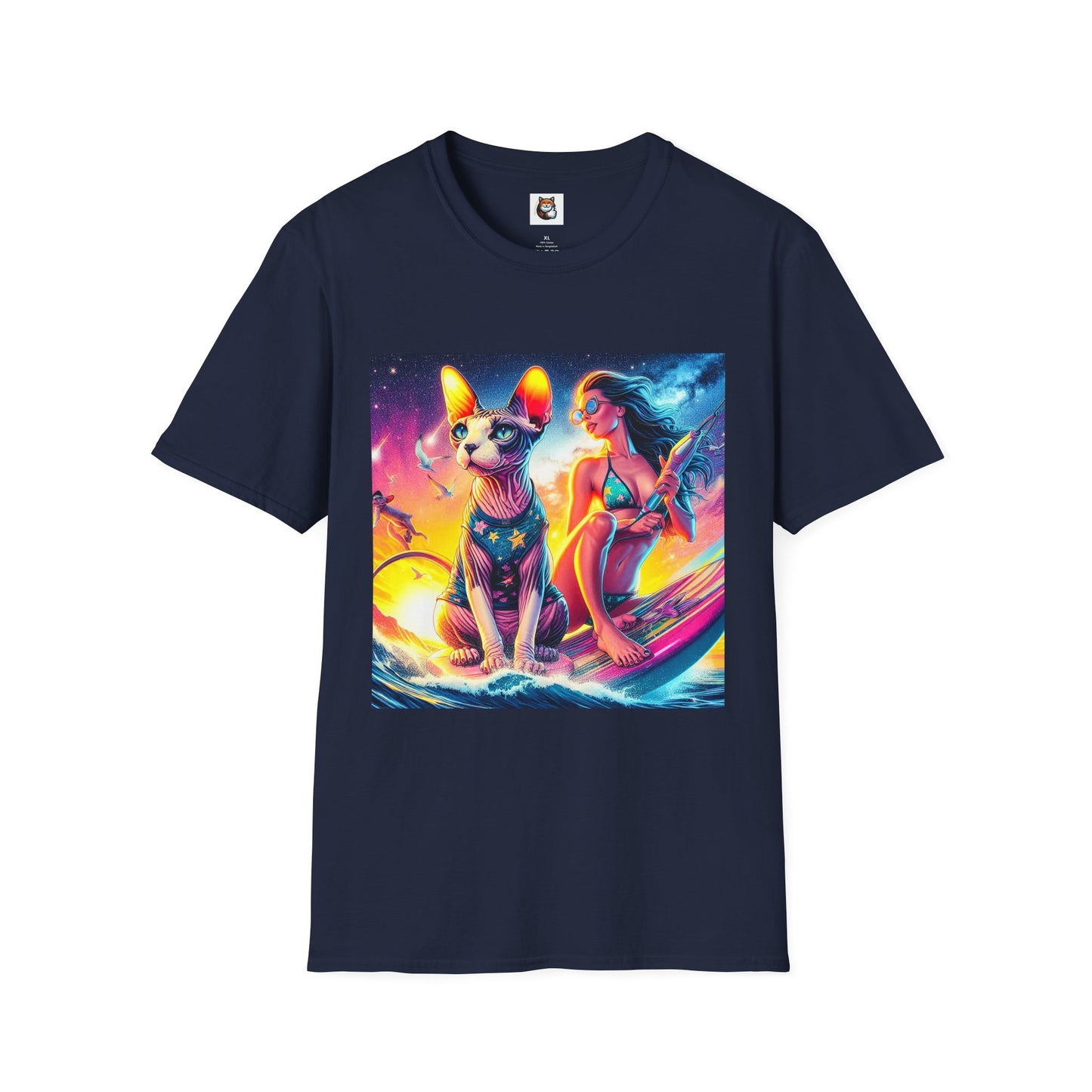Sphynx Cat surfing queen shirt