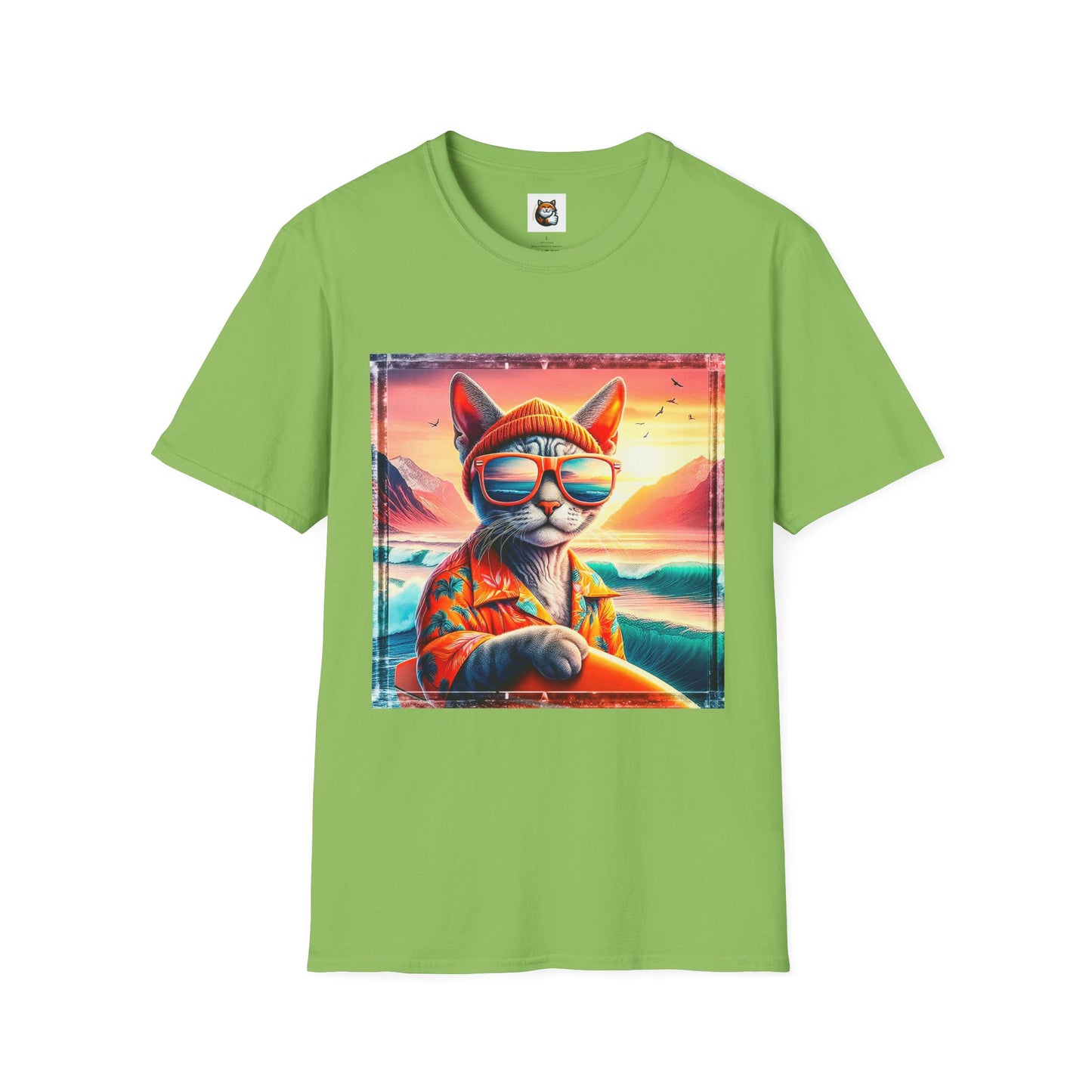Devon Rex Cat Unisex Softstyle T-Shirt