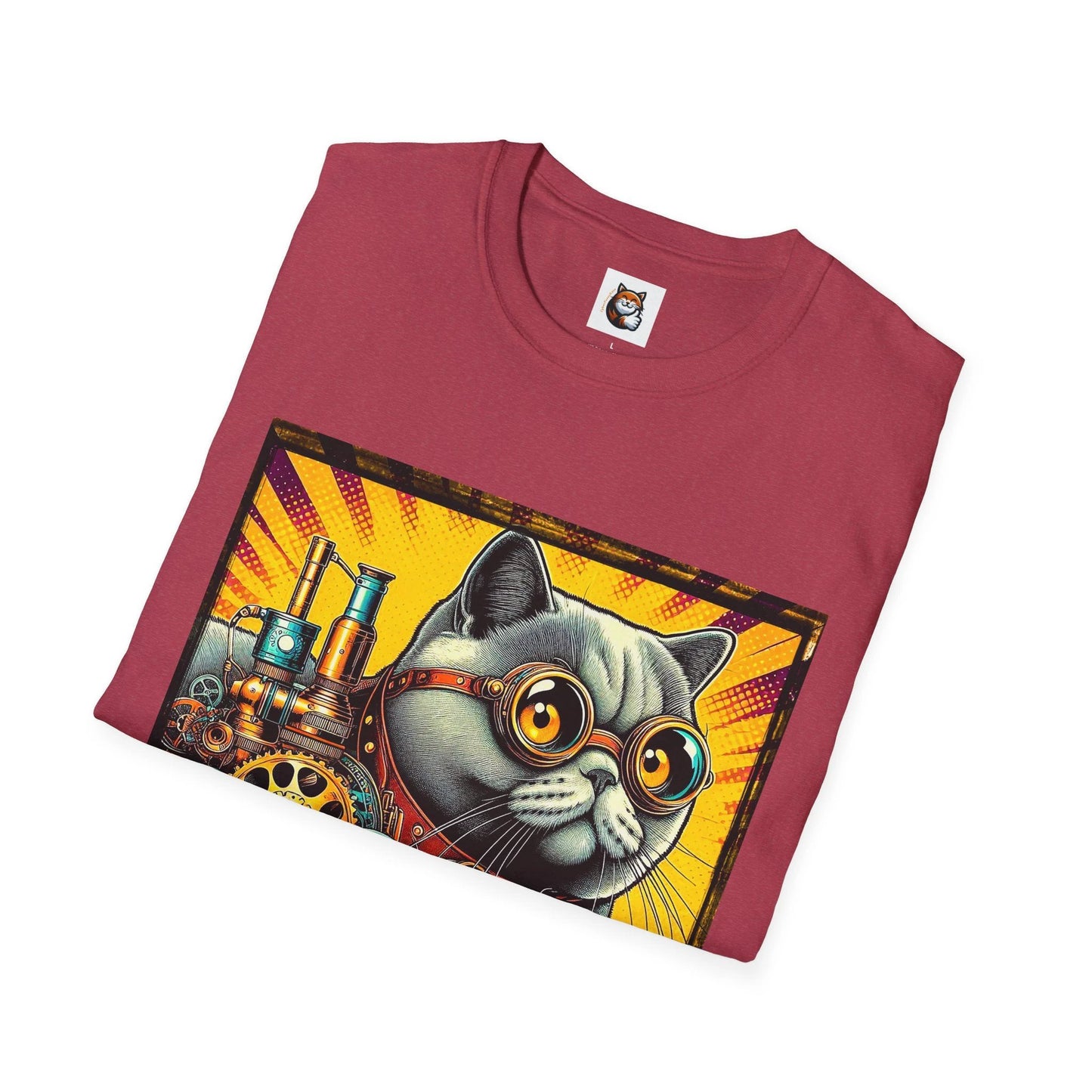 British Shorthair steam punk Softstyle T-Shirt by Printify