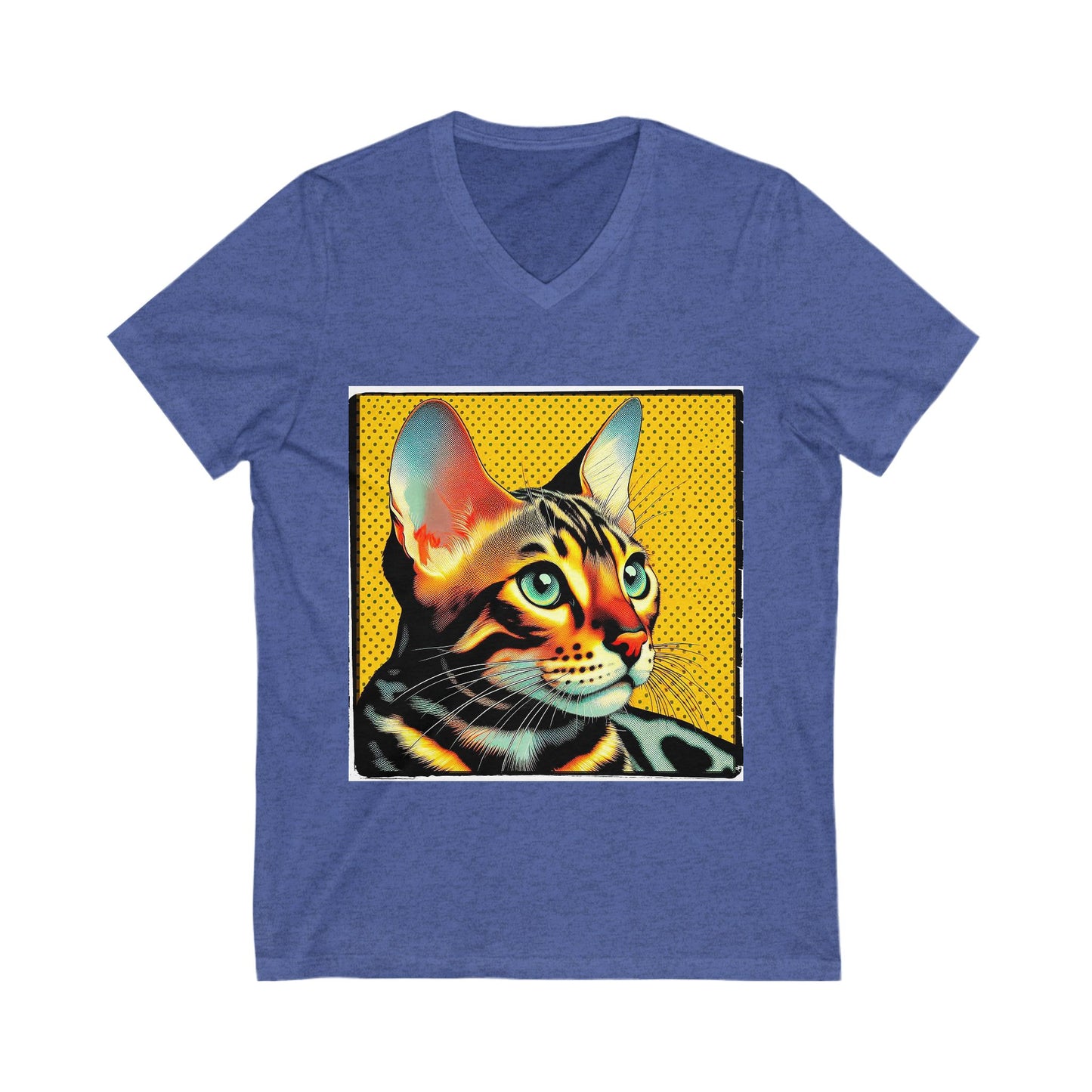 Bengal yellow stripes Short Sleeve V-Neck Tee