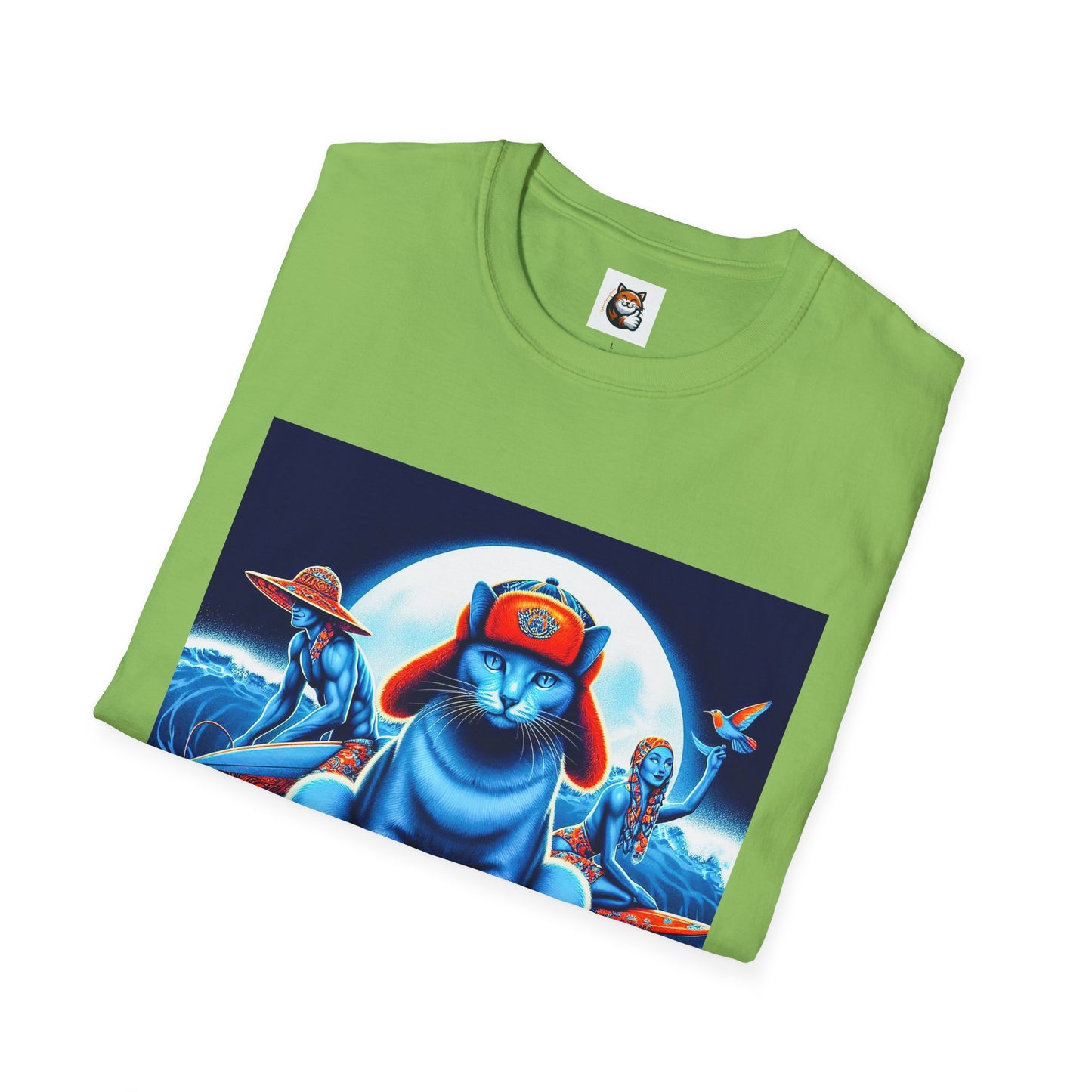 Russian Blue Cat Unisex Softstyle T-Shirt