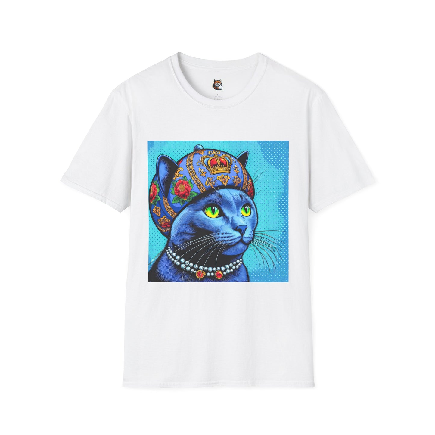 Russian Blue Cat Unisex Softstyle T-Shirt