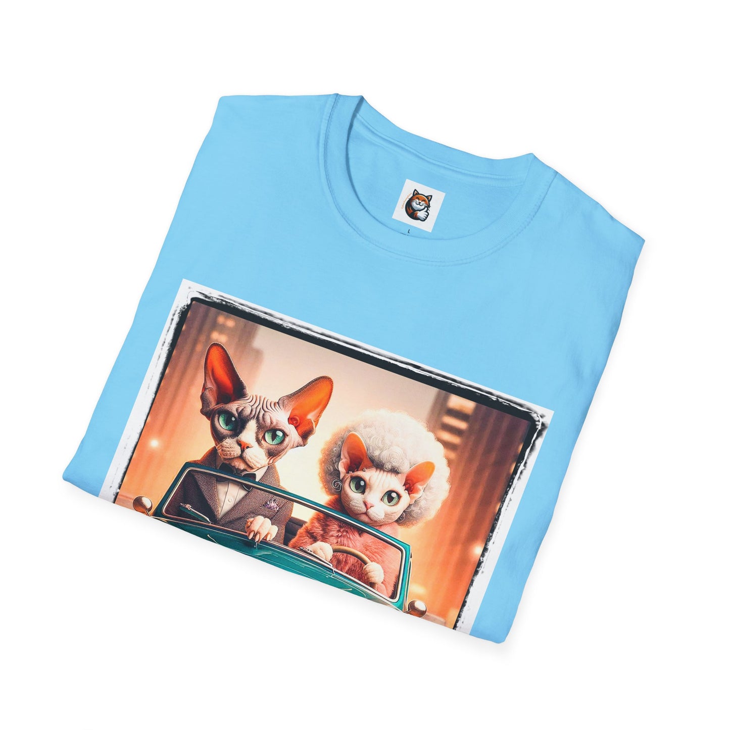 Wacky Devon Rex Cat Unisex Softstyle T-Shirt