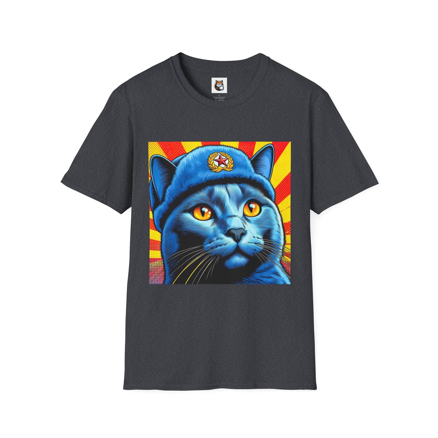 Russian Blue Cat Unisex Softstyle T-Shirt