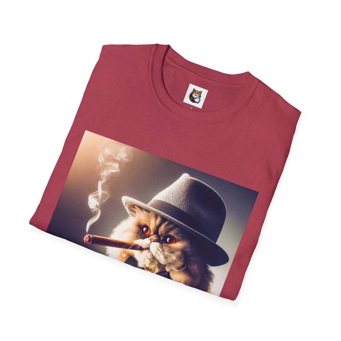 Selkirk Rex Cat T-Shirt cigars and whiskey by Printify