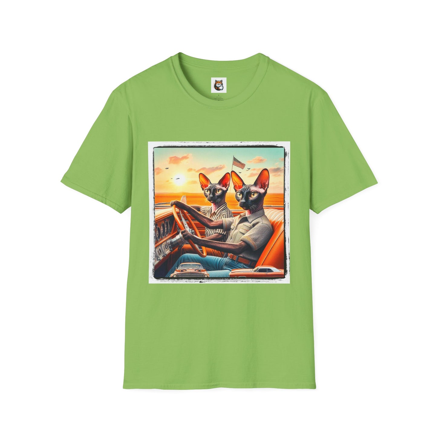 Wacky Cornish Rex Cat couple driving T-Shirt