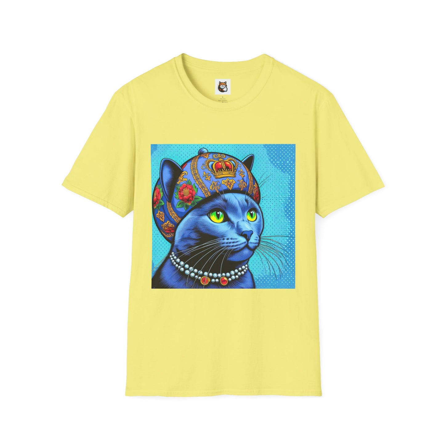 Russian Blue Cat Unisex Softstyle T-Shirt