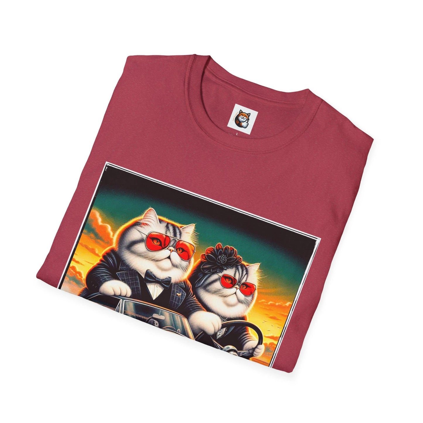 Wacky Exotic Shorthair Cat Unisex Softstyle T-Shirt by Printify