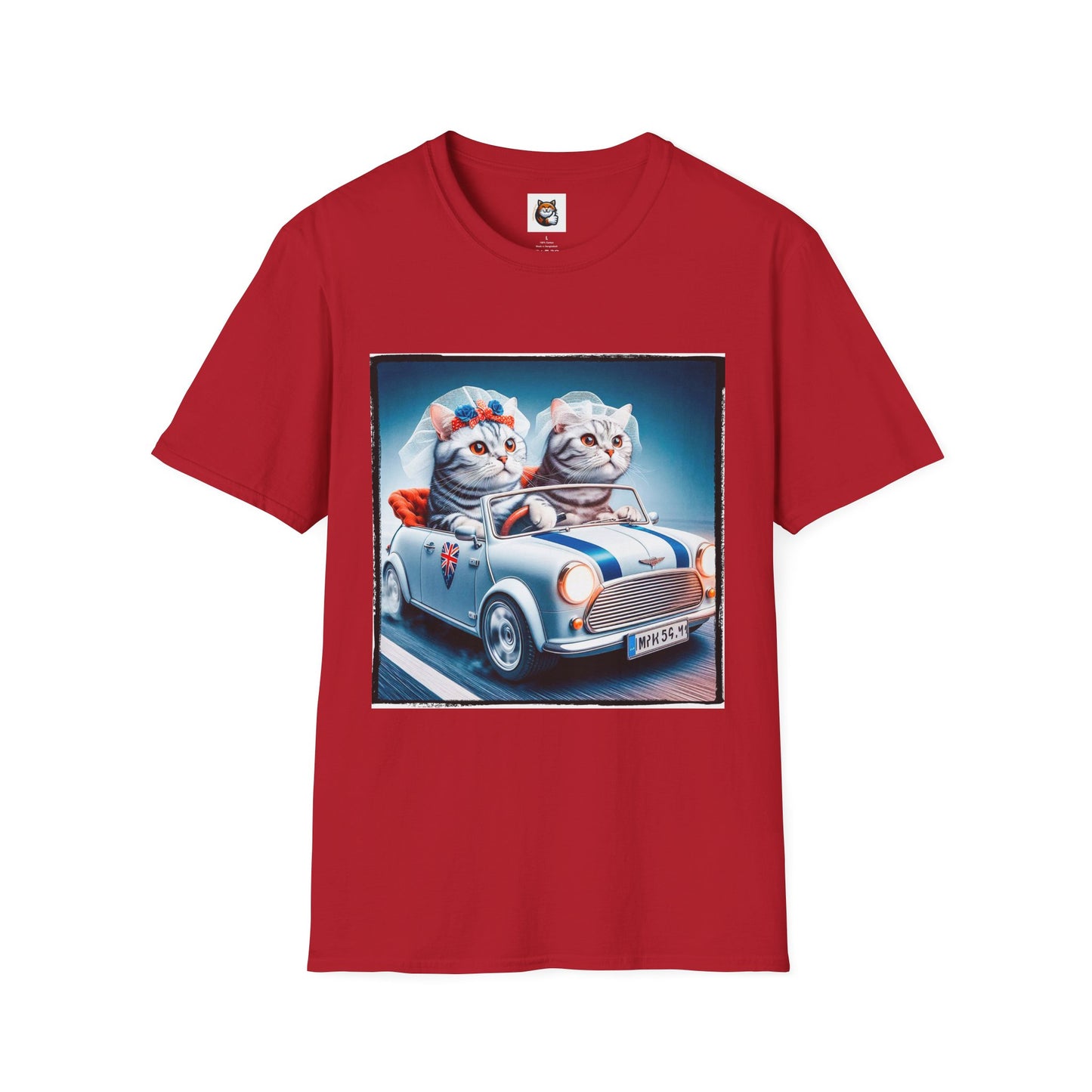 Wacky American Shorthair driving Softstyle T-Shirt