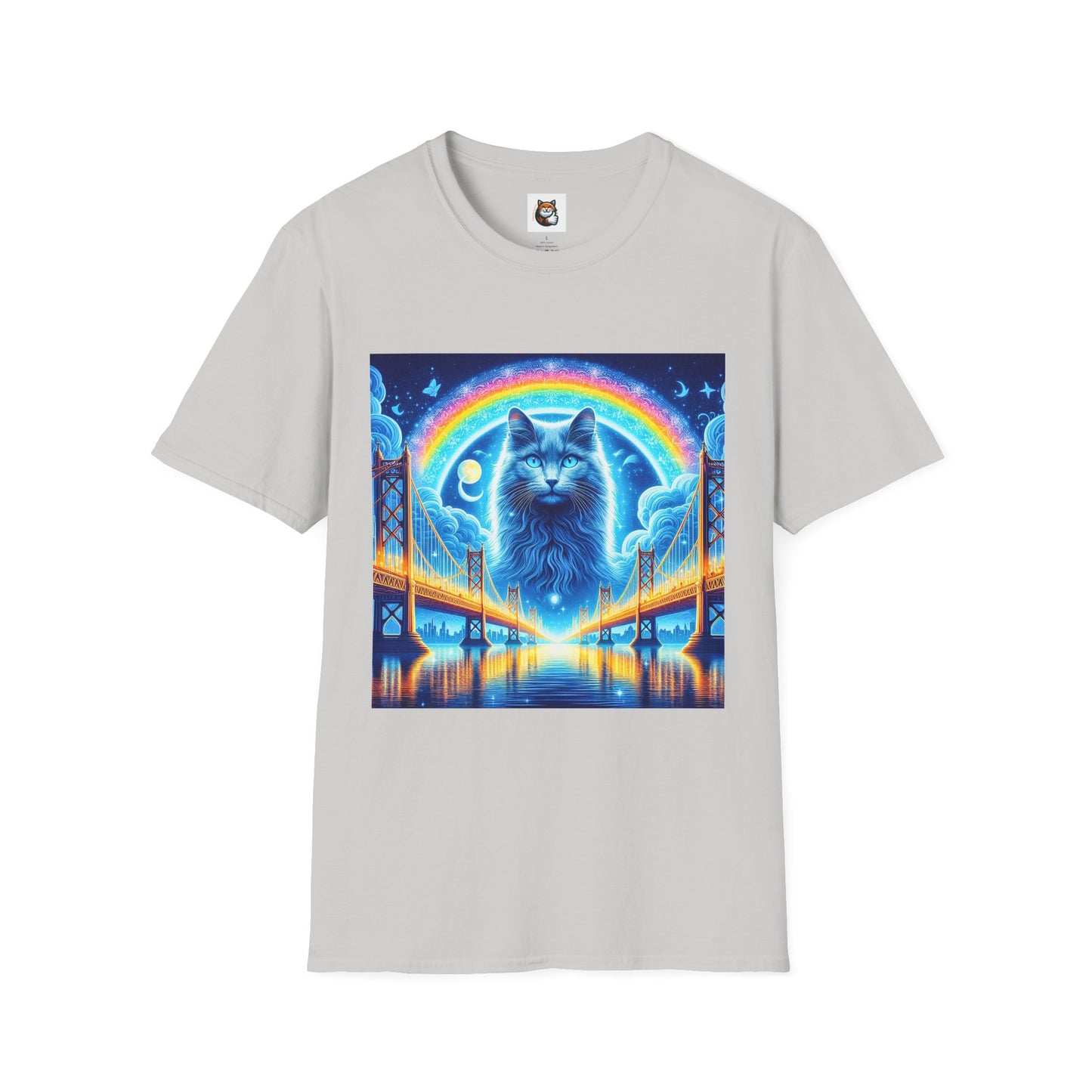 Russian Blue Cat rainbow T-Shirt