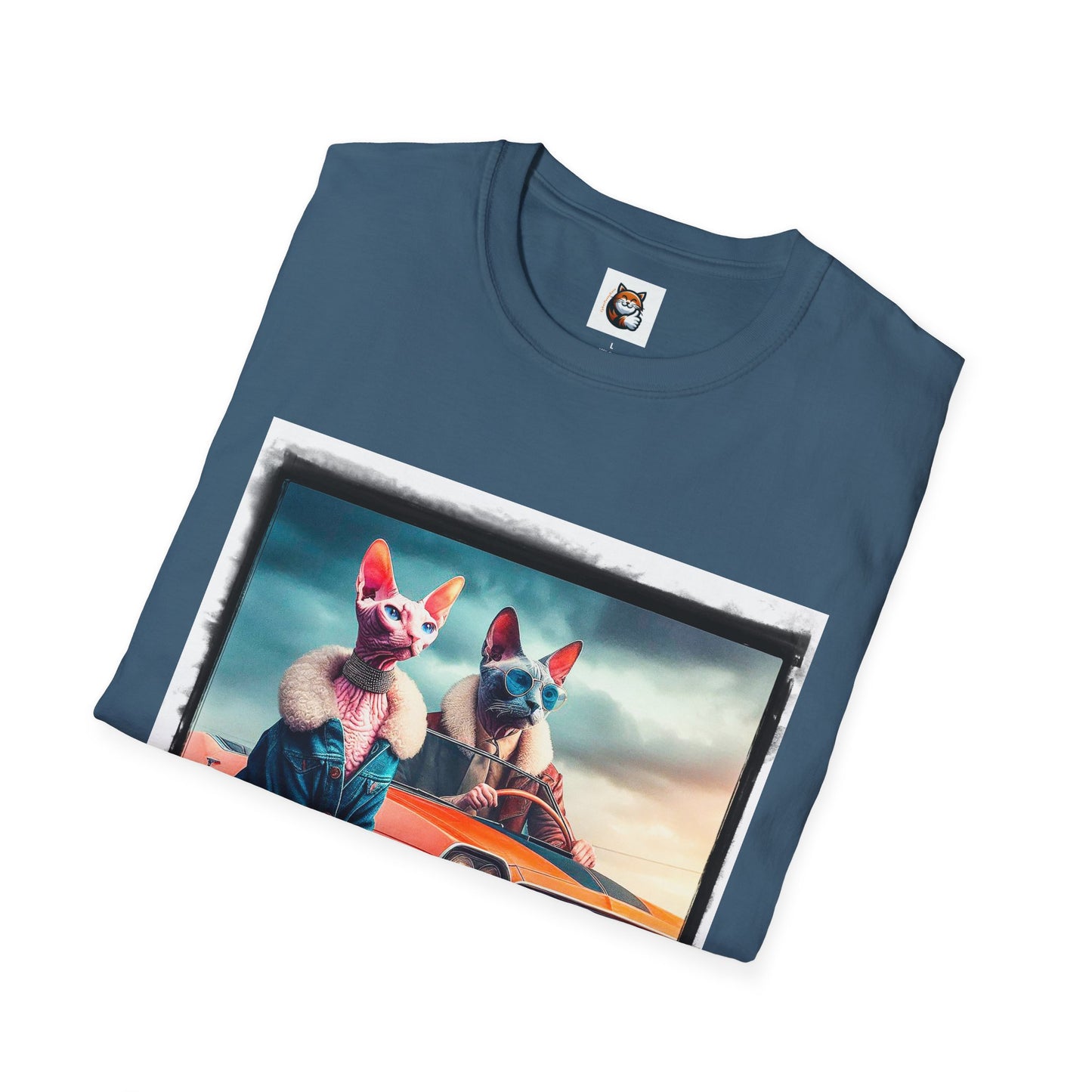 Wacky Cornish Rex Cat Unisex Softstyle T-Shirt
