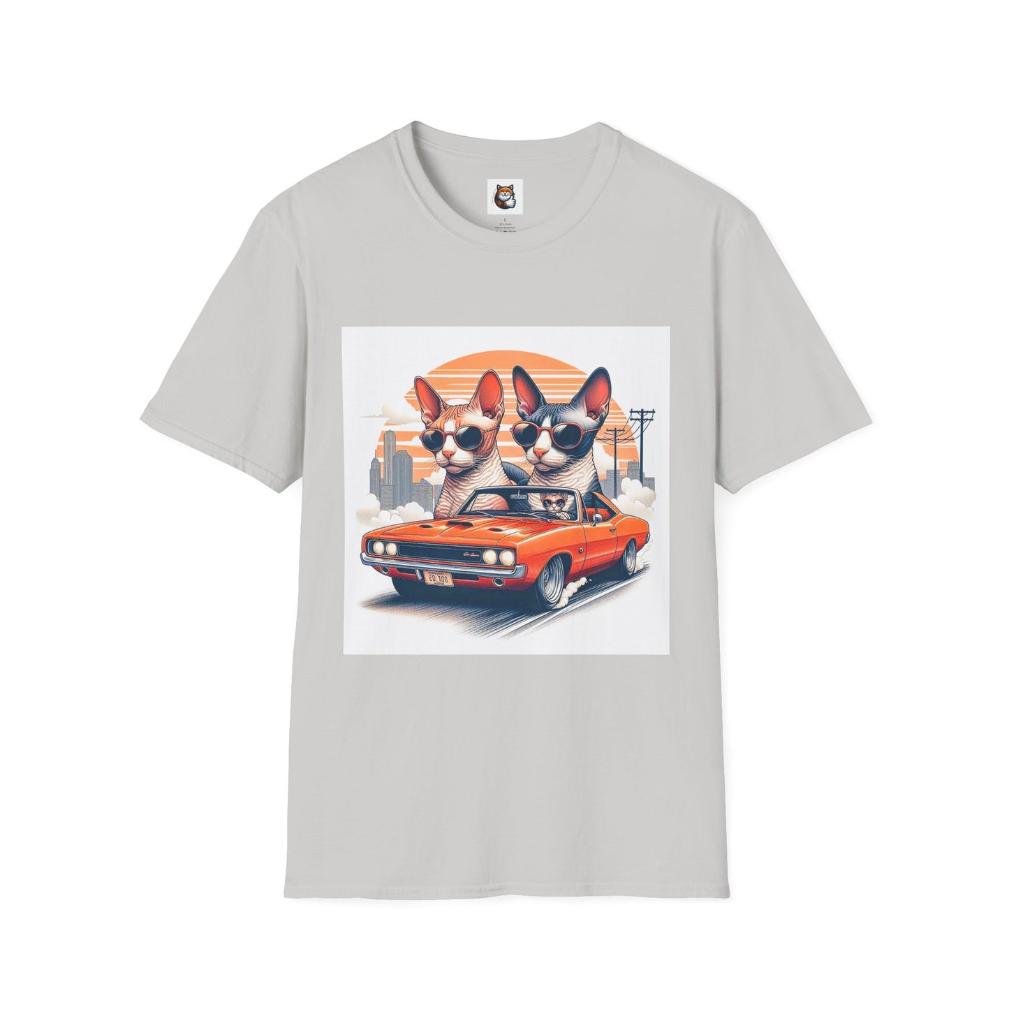 Wacky Cornish Rex Cat couple driving T-Shirt