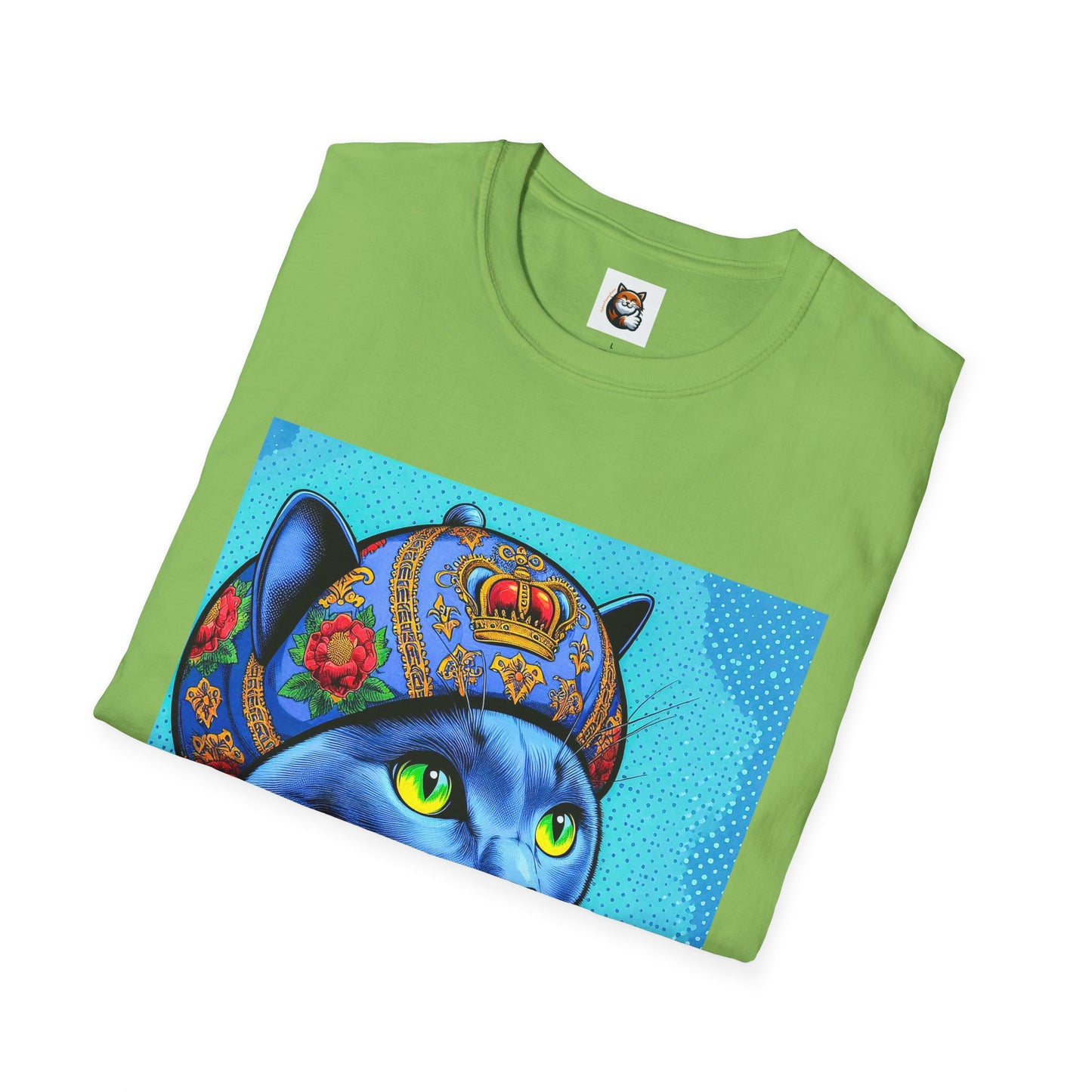 Russian Blue Cat Unisex Softstyle T-Shirt