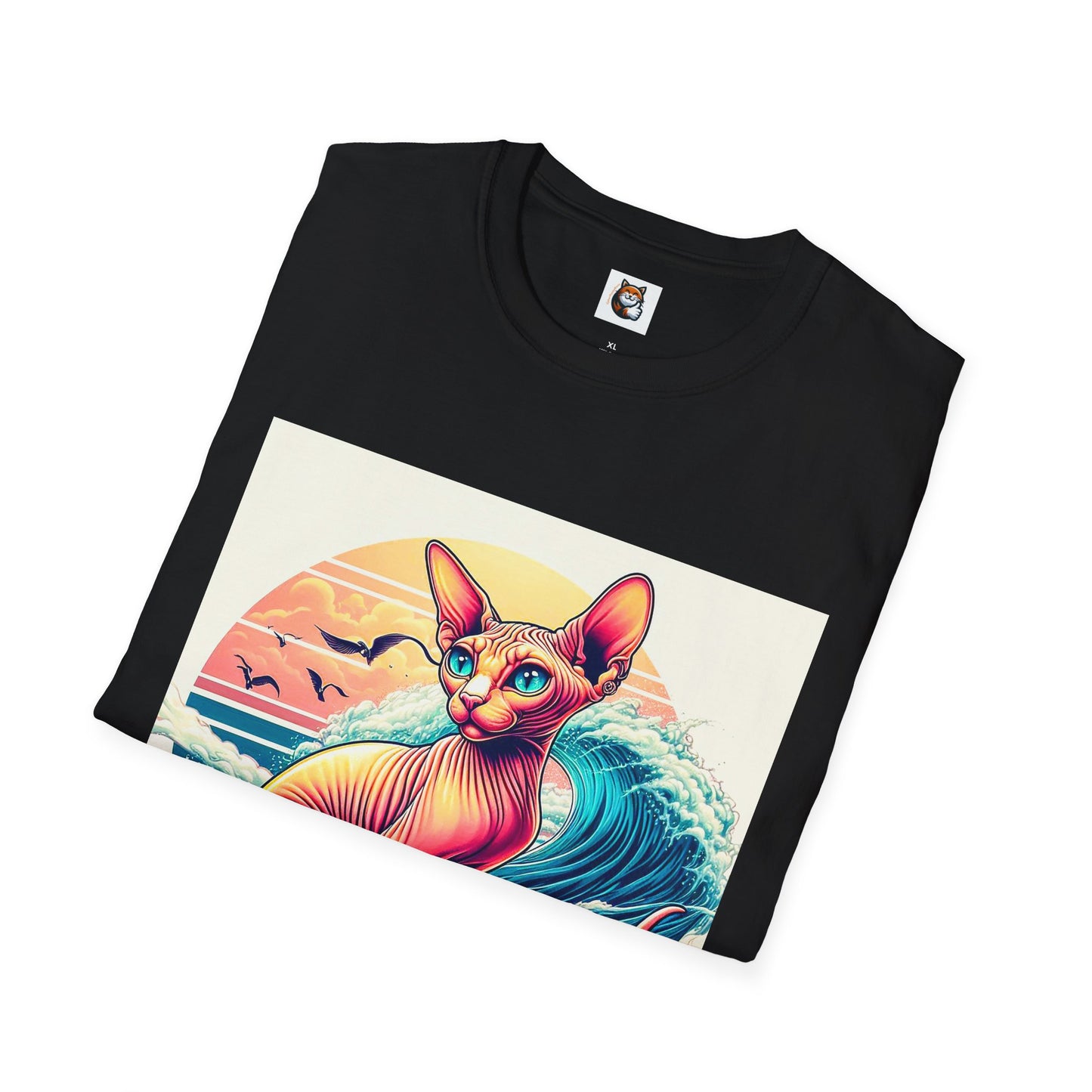 Sphynx Cat surfing