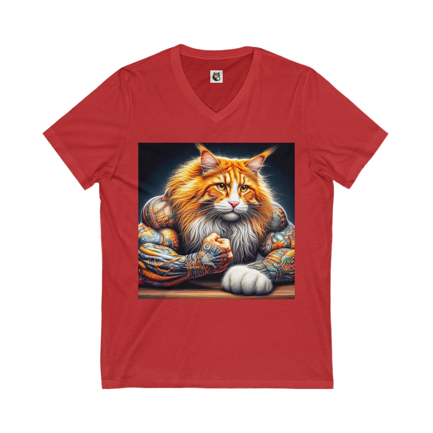 Maine Coon Unisex Jersey Short Sleeve V-Neck Tee