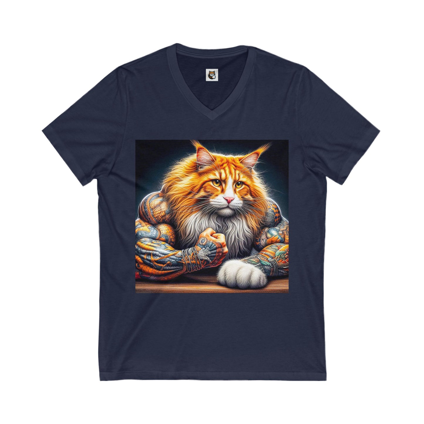 Maine Coon Unisex Jersey Short Sleeve V-Neck Tee