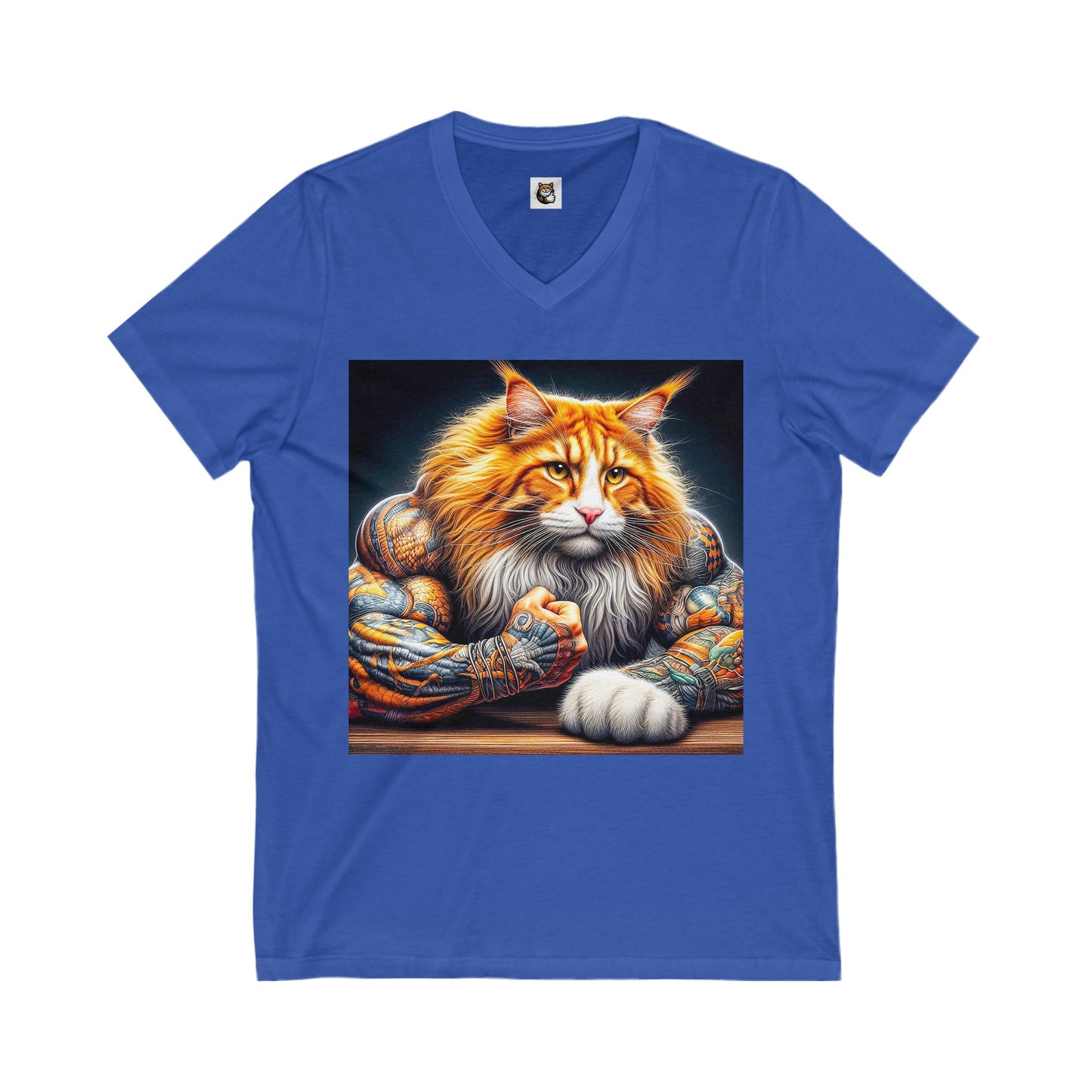 Maine Coon Unisex Jersey Short Sleeve V-Neck Tee