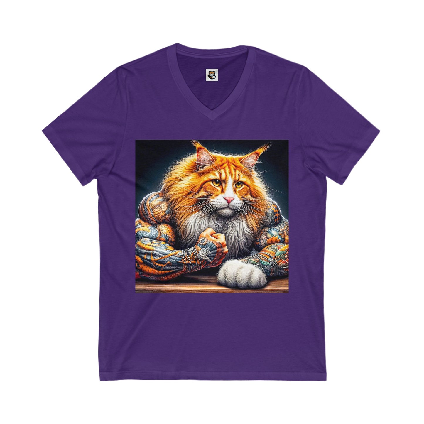 Maine Coon Unisex Jersey Short Sleeve V-Neck Tee