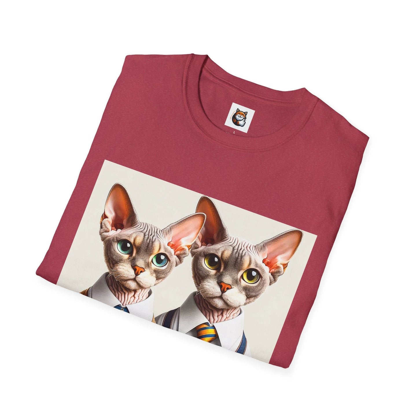 Devon Rex Cat suits Softstyle T-Shirt by Printify