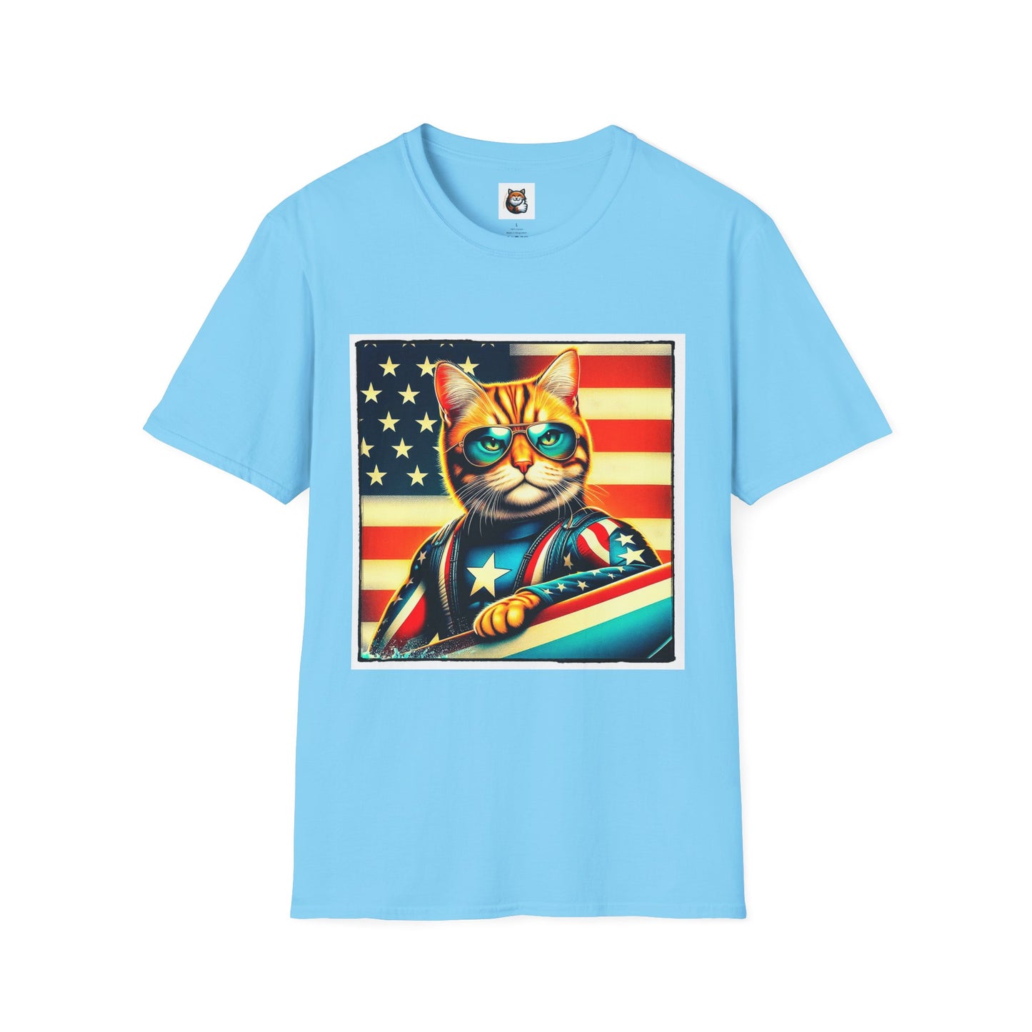 American Shorthair surfing Softstyle T-Shirt