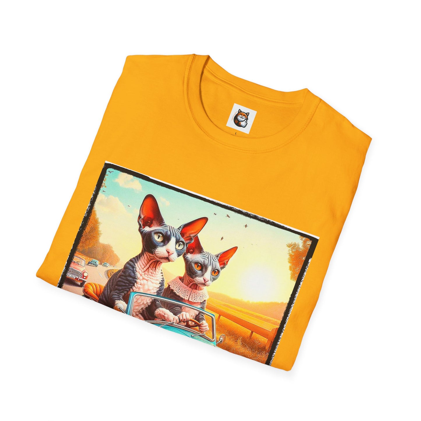 Wacky Cornish Rex Cat tiny car T-Shirt