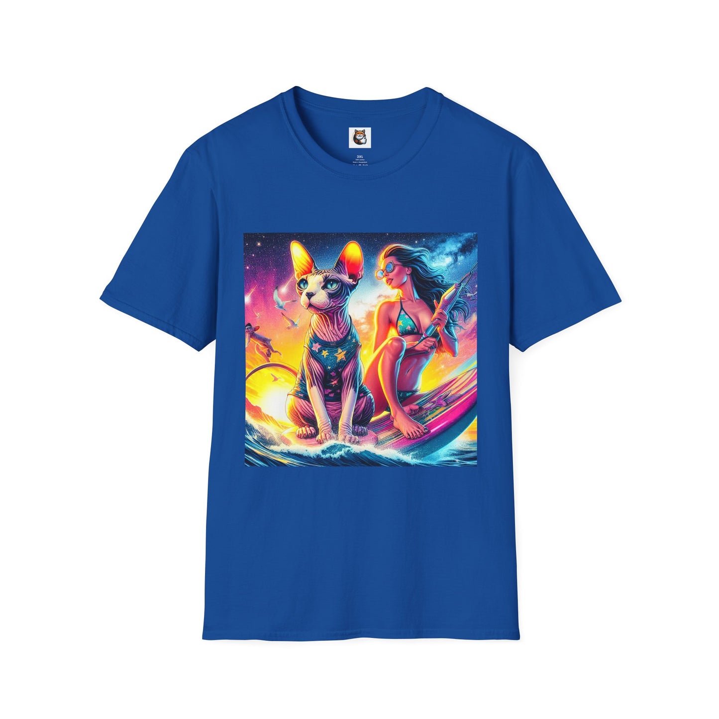 Sphynx Cat surfing queen shirt