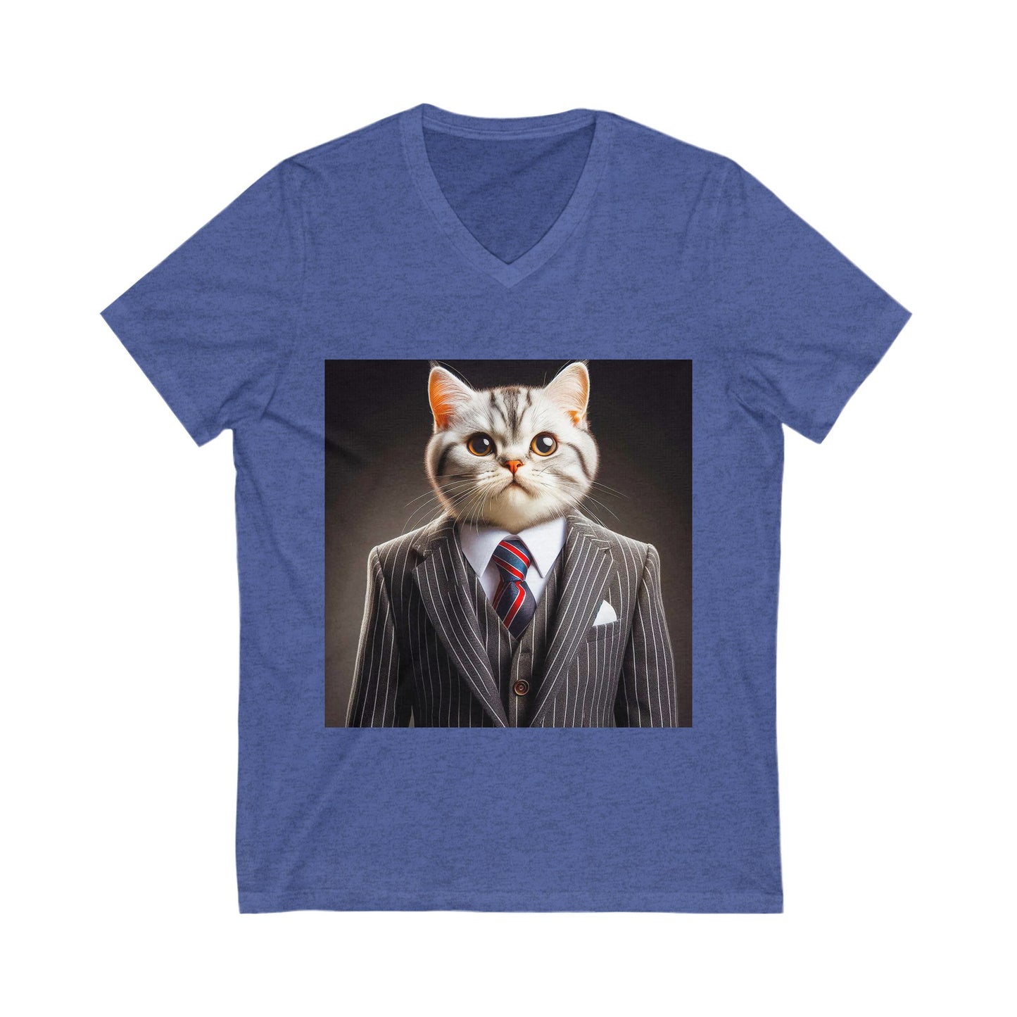 American Shorthair business attire Jersey Short Sleeve V-Neck Tee