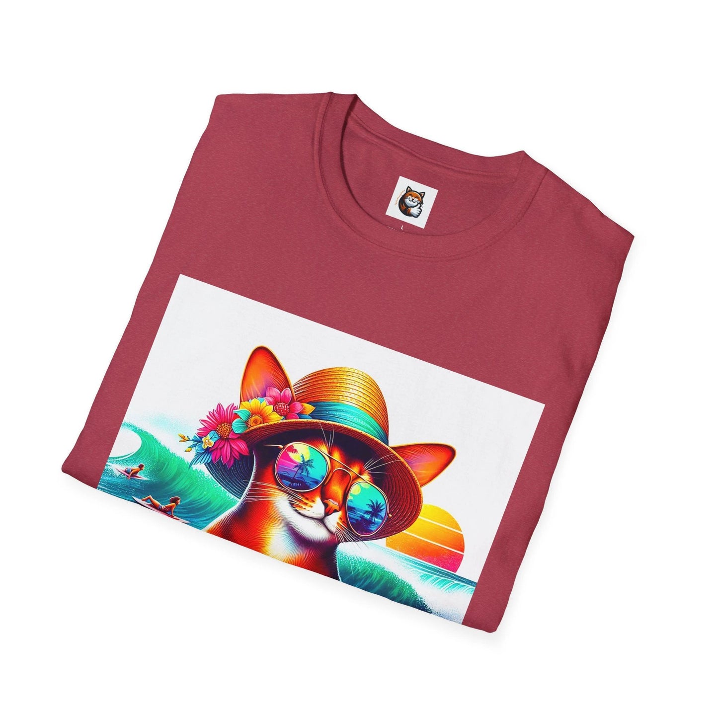 Abyssinian surfer Softstyle T-Shirt by Printify