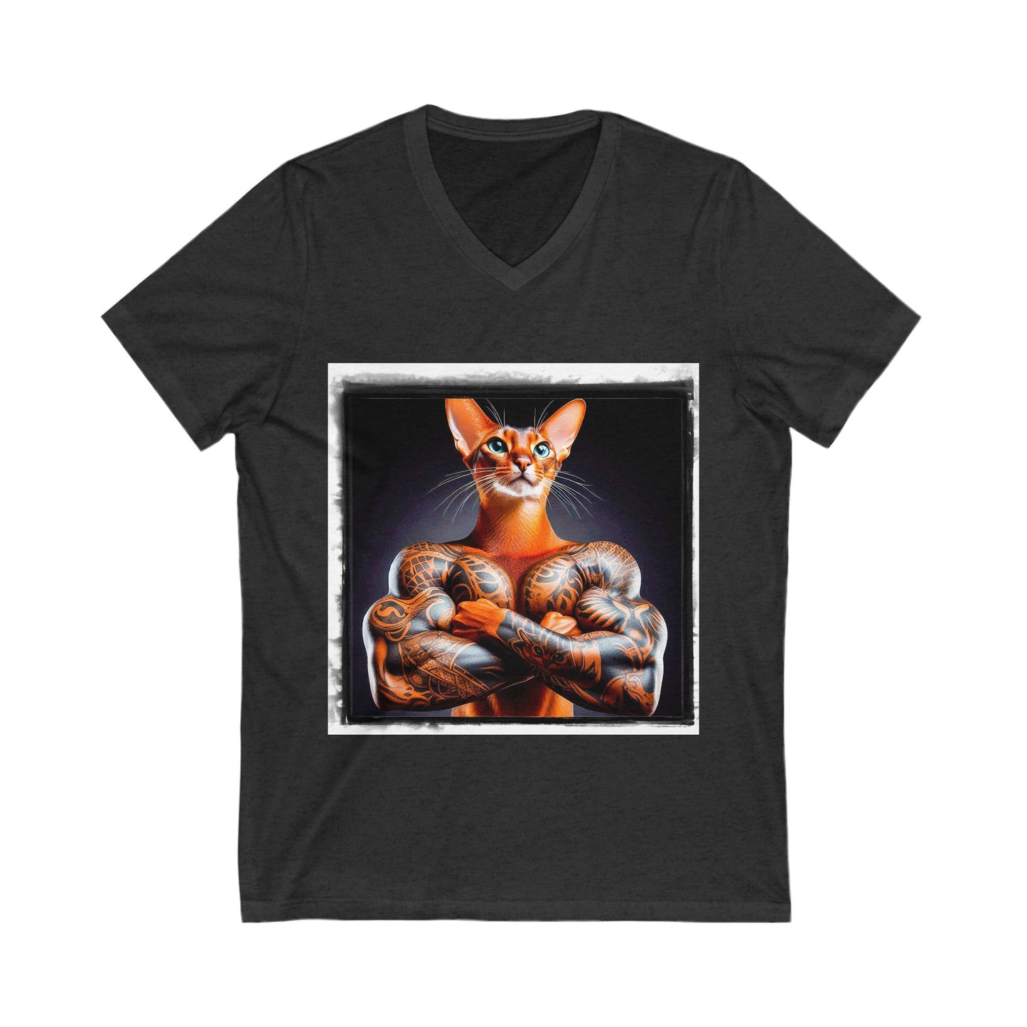 Abyssinian muscles Jersey Short Sleeve V-Neck Tee