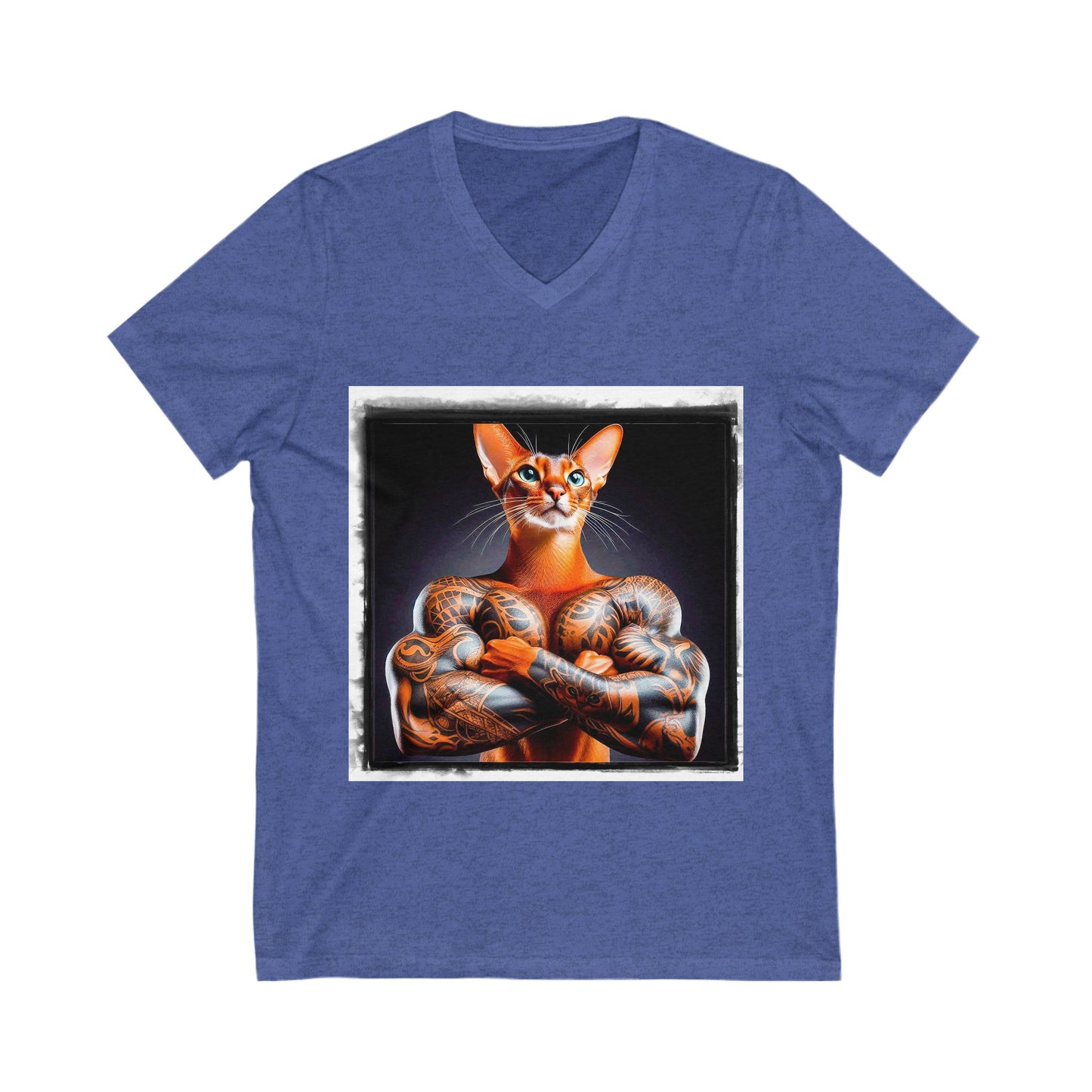Abyssinian muscles Jersey Short Sleeve V-Neck Tee