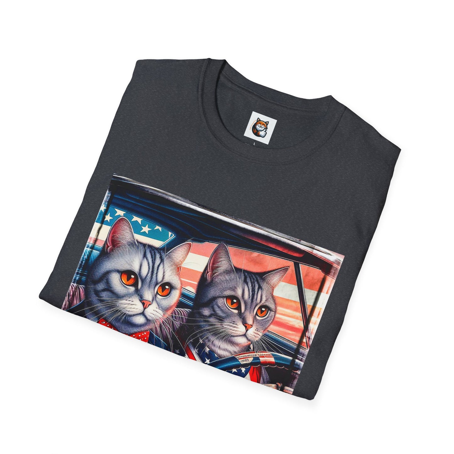 Wacky American friends driving Unisex Softstyle T-Shirt
