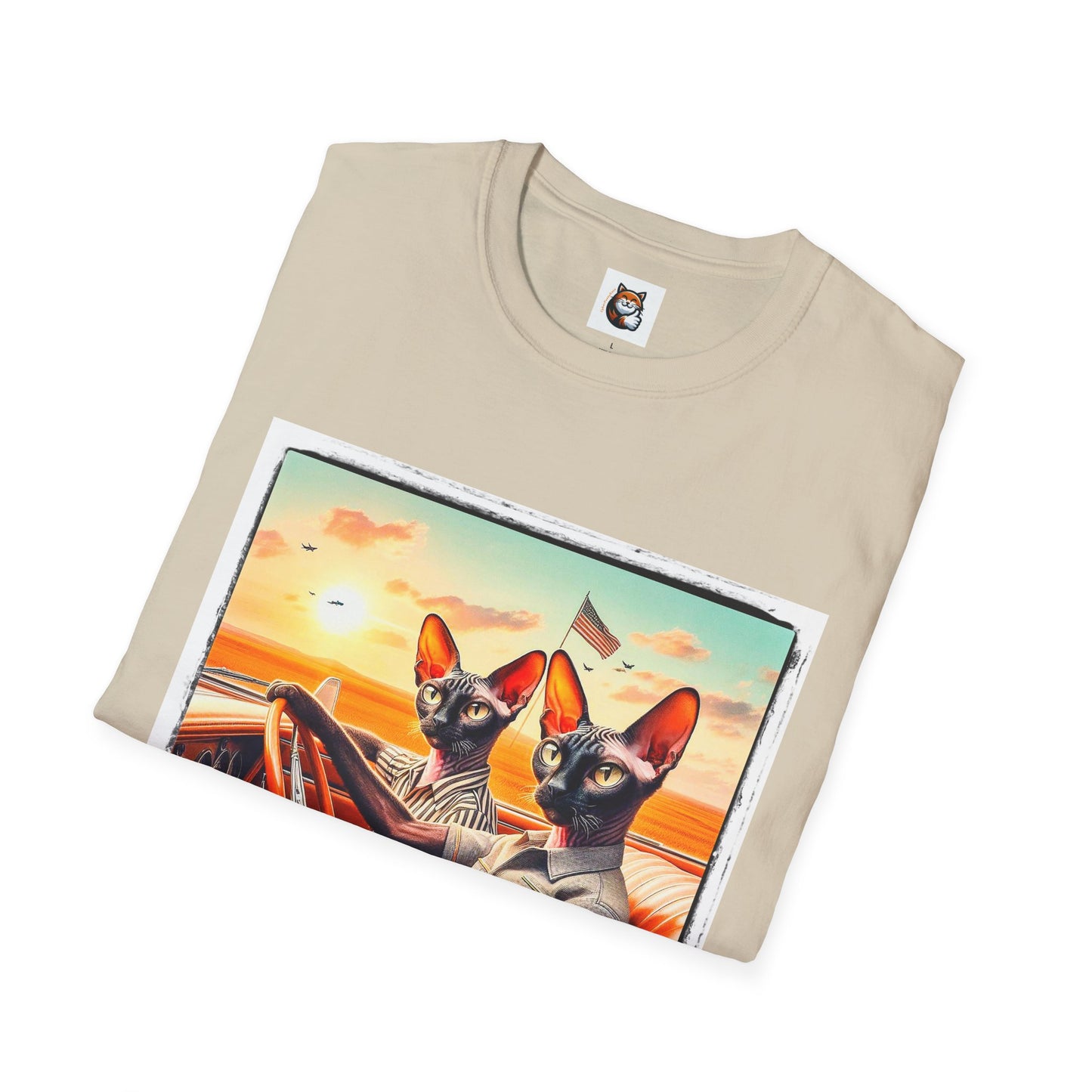Wacky Cornish Rex Cat couple driving T-Shirt