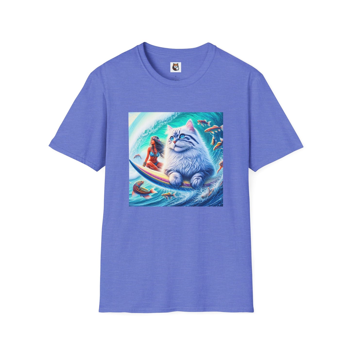 Siberian Cat surfs up shirt