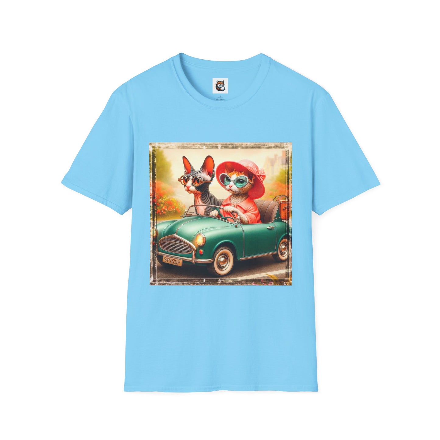 Wacky Cornish Rex Cat friends driving T-Shirt