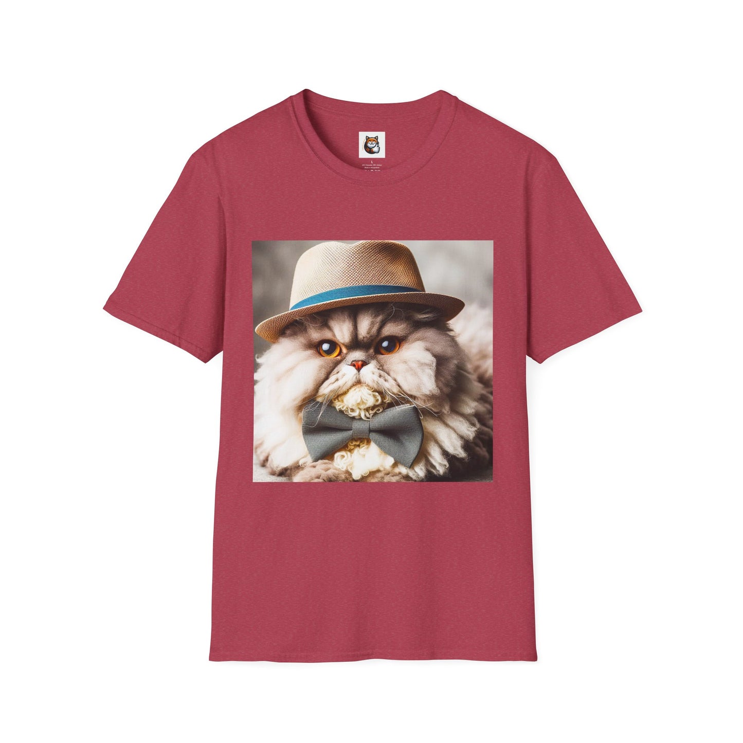 Selkirk Rex Cat T-Shirt top hat and bow tie