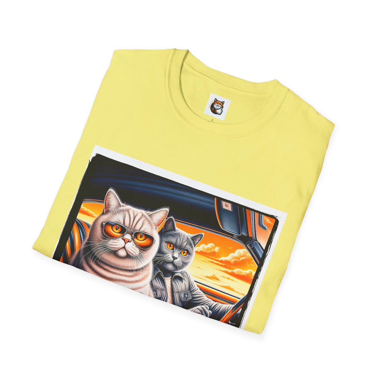British Shorthair friends driving Softstyle T-Shirt