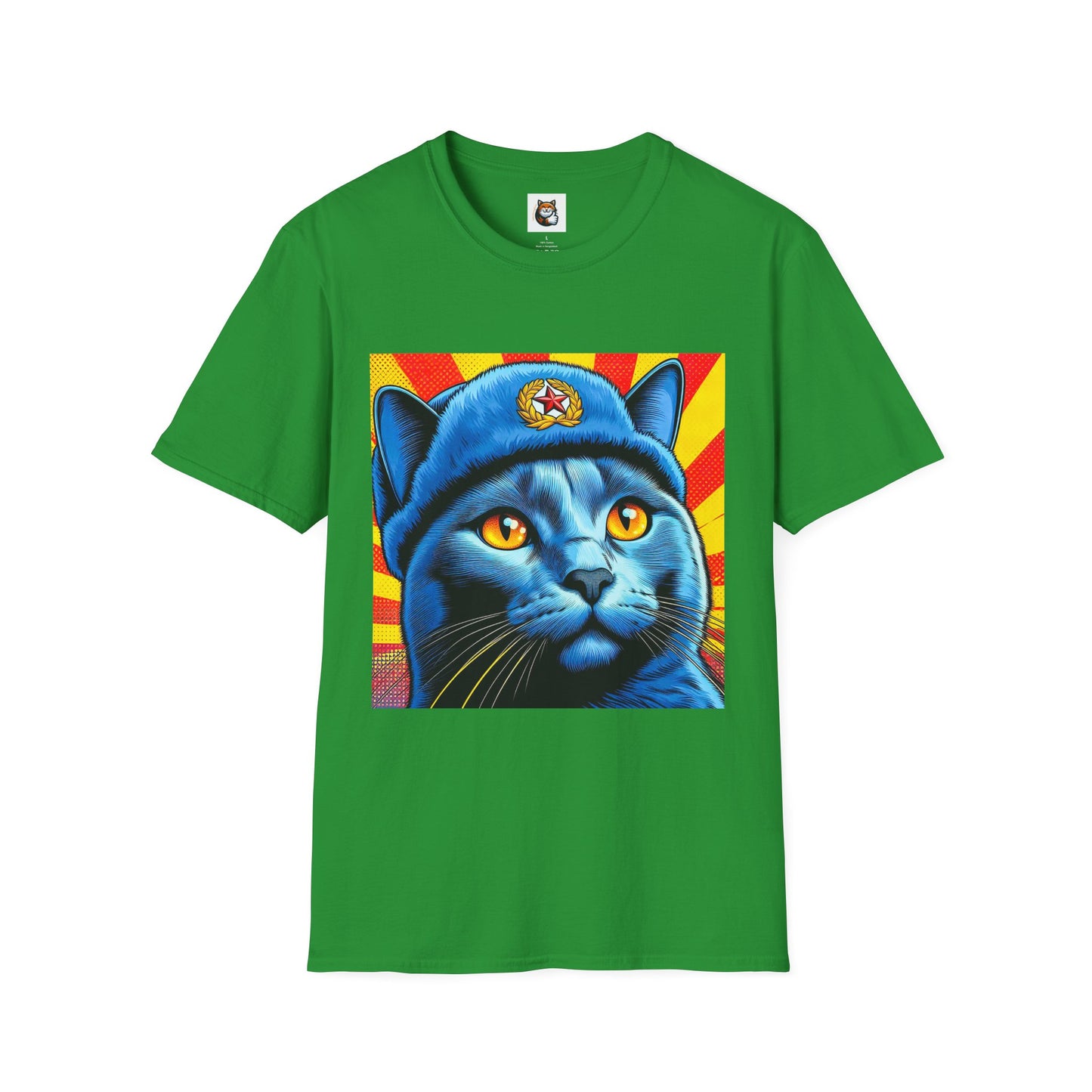 Russian Blue Cat Unisex Softstyle T-Shirt