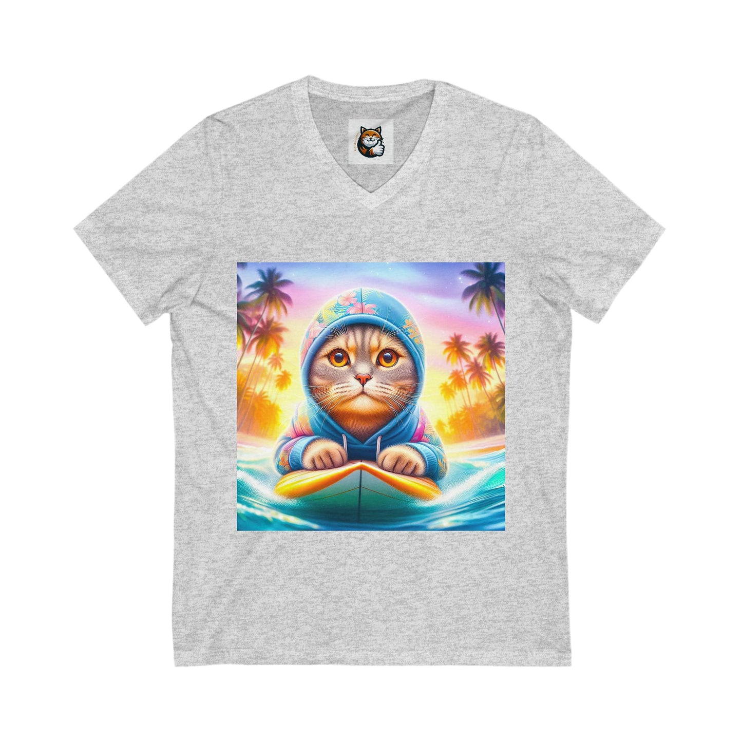 Scottish Fold Cat surfs up shirt