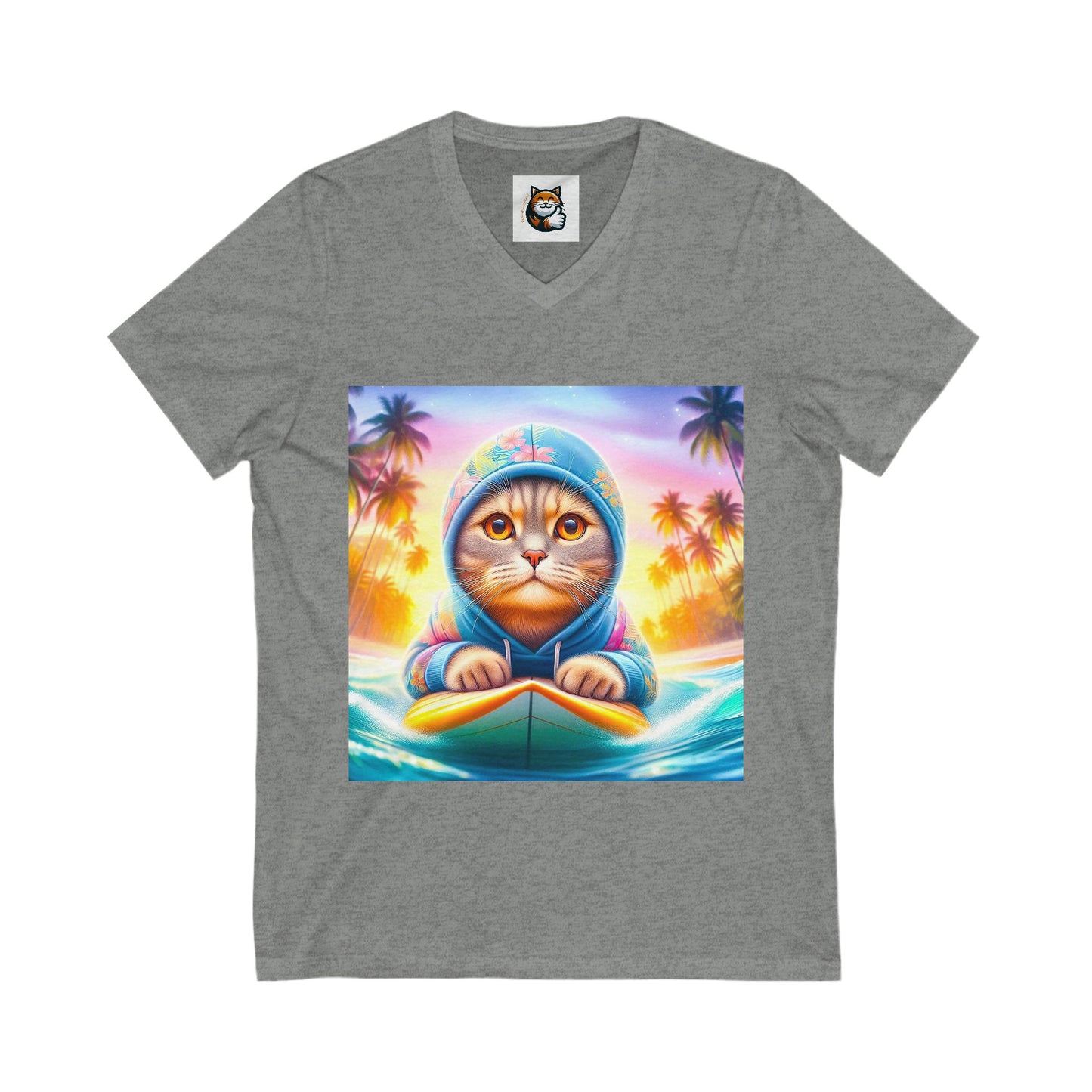 Scottish Fold Cat surfs up shirt