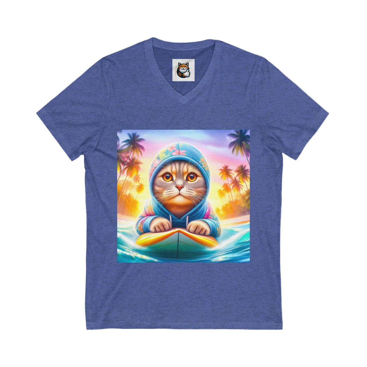 Scottish Fold Cat surfs up shirt