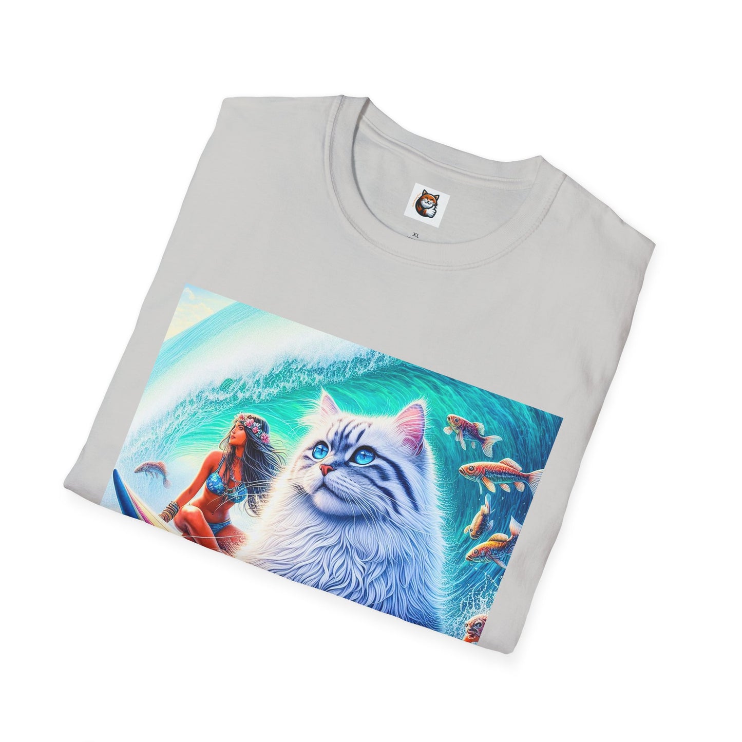 Siberian Cat surfs up shirt