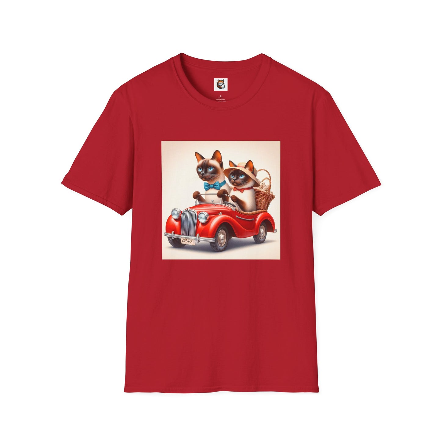 Wacky Siamese Cat red car