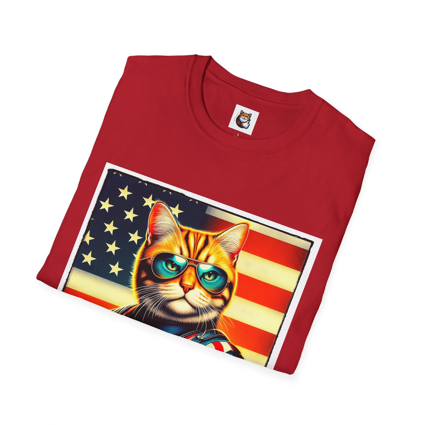 American Shorthair surfing Softstyle T-Shirt
