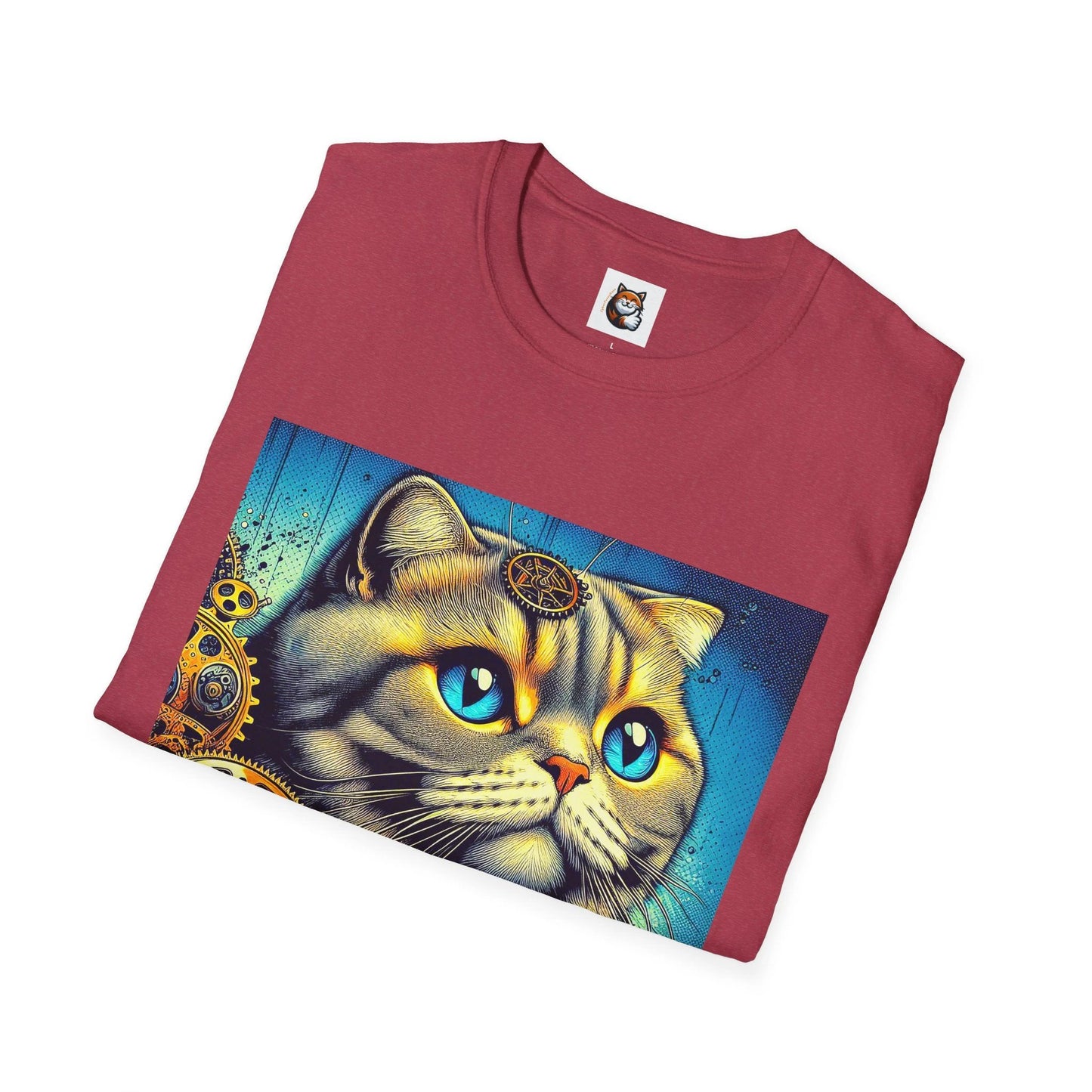 Scottish Fold Cat steam punk T-Shirt by Printify