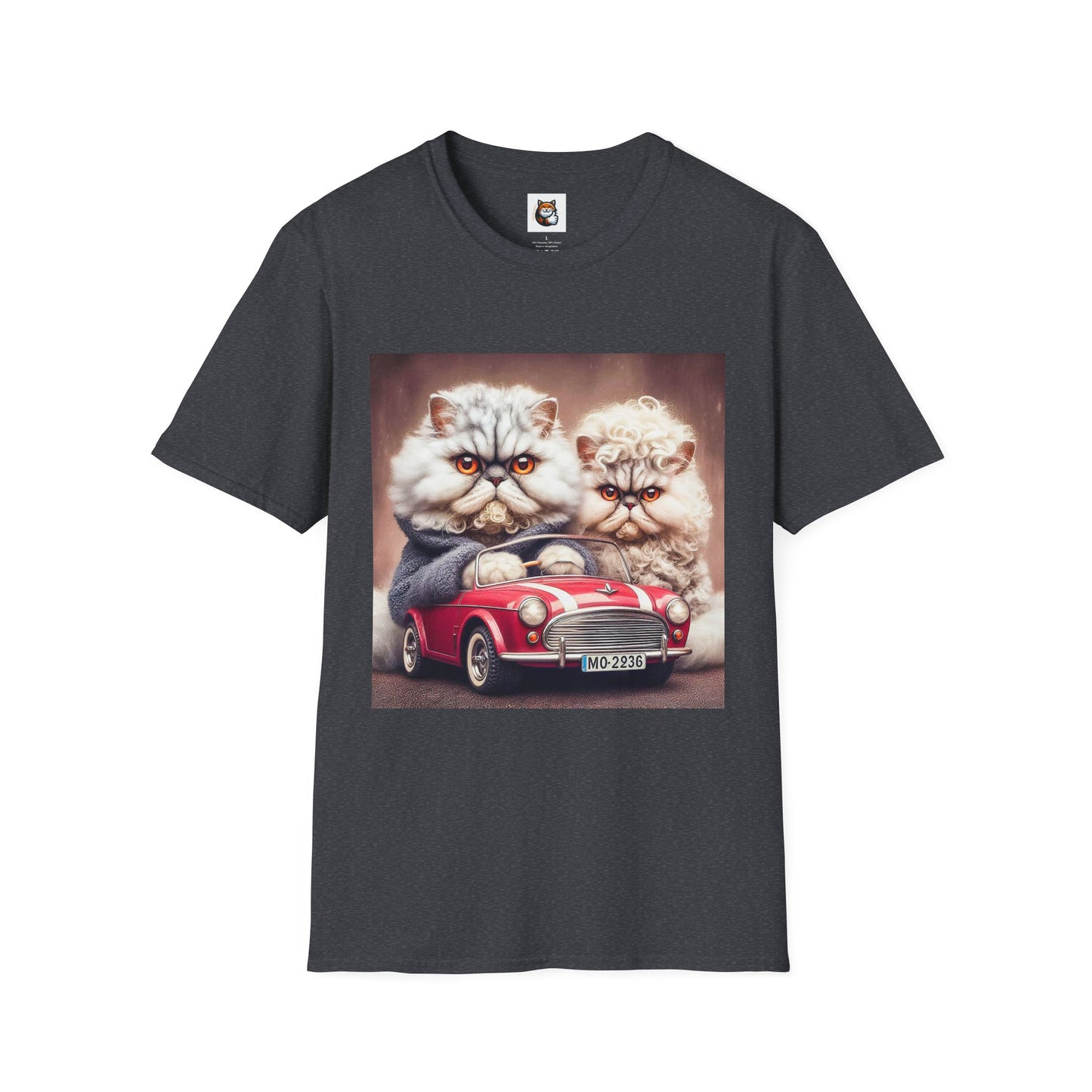 Wacky Selkirk Rex Cat T-Shirt angry couple