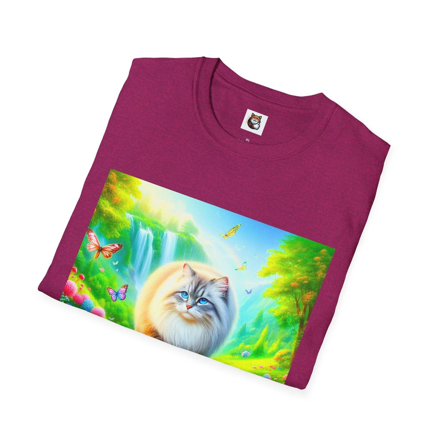 Siberian Cat rainbow garden by Printify